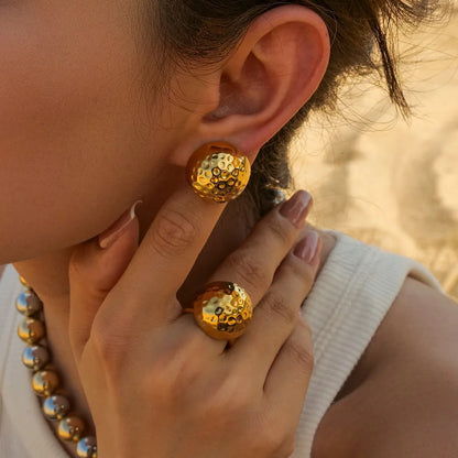 Dome Ring and Earring