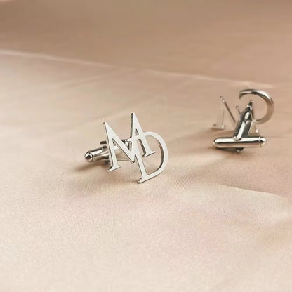 Custom Initials Cufflinks for Groom