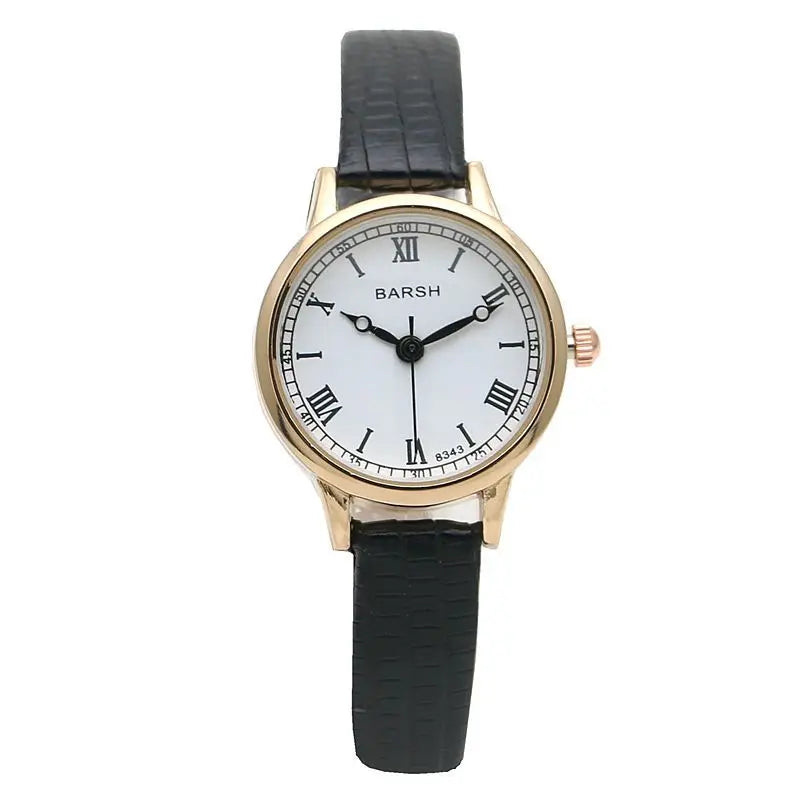 Reloj con correa de cuero para mujer